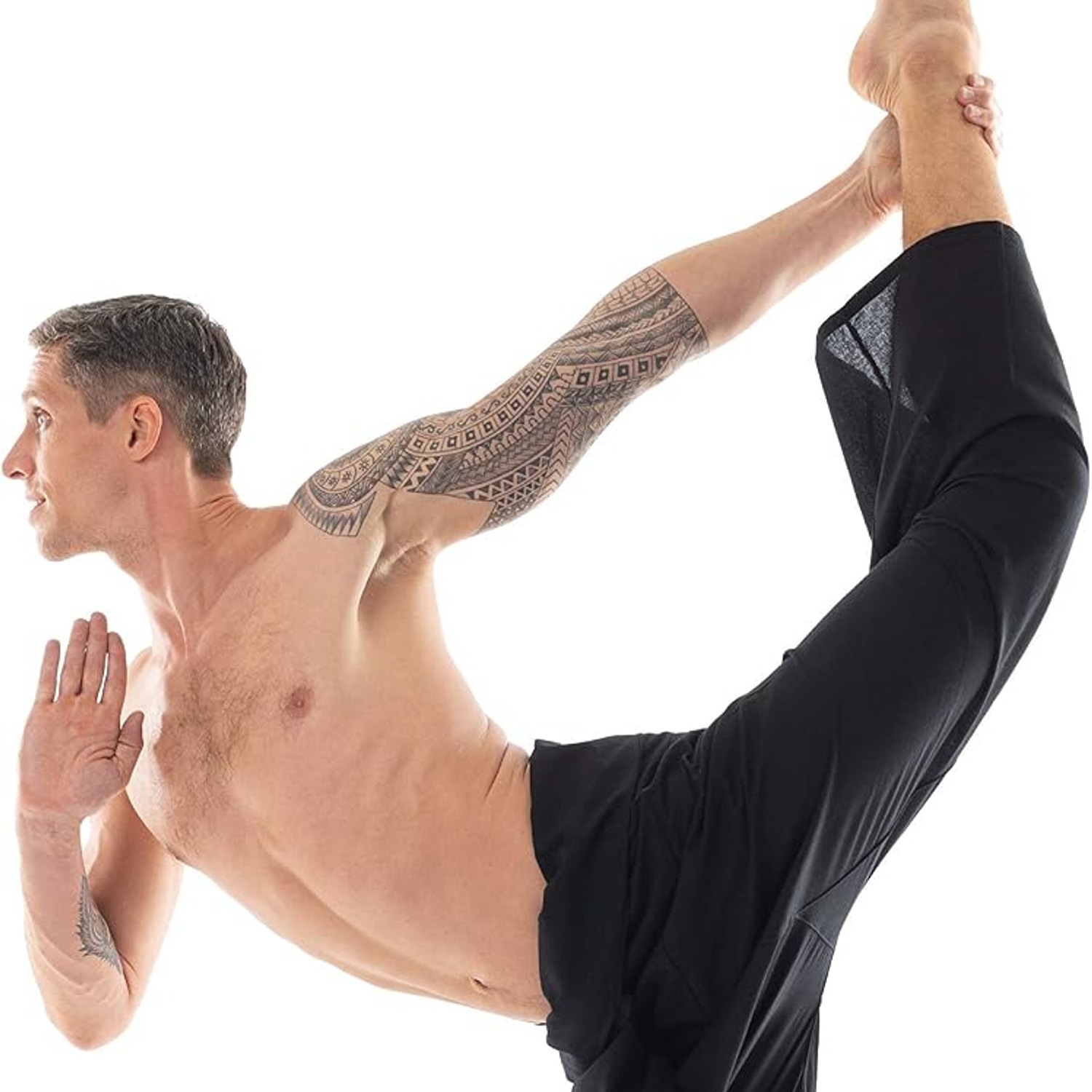 Black Cotton Thai Fisherman Pants: image 5