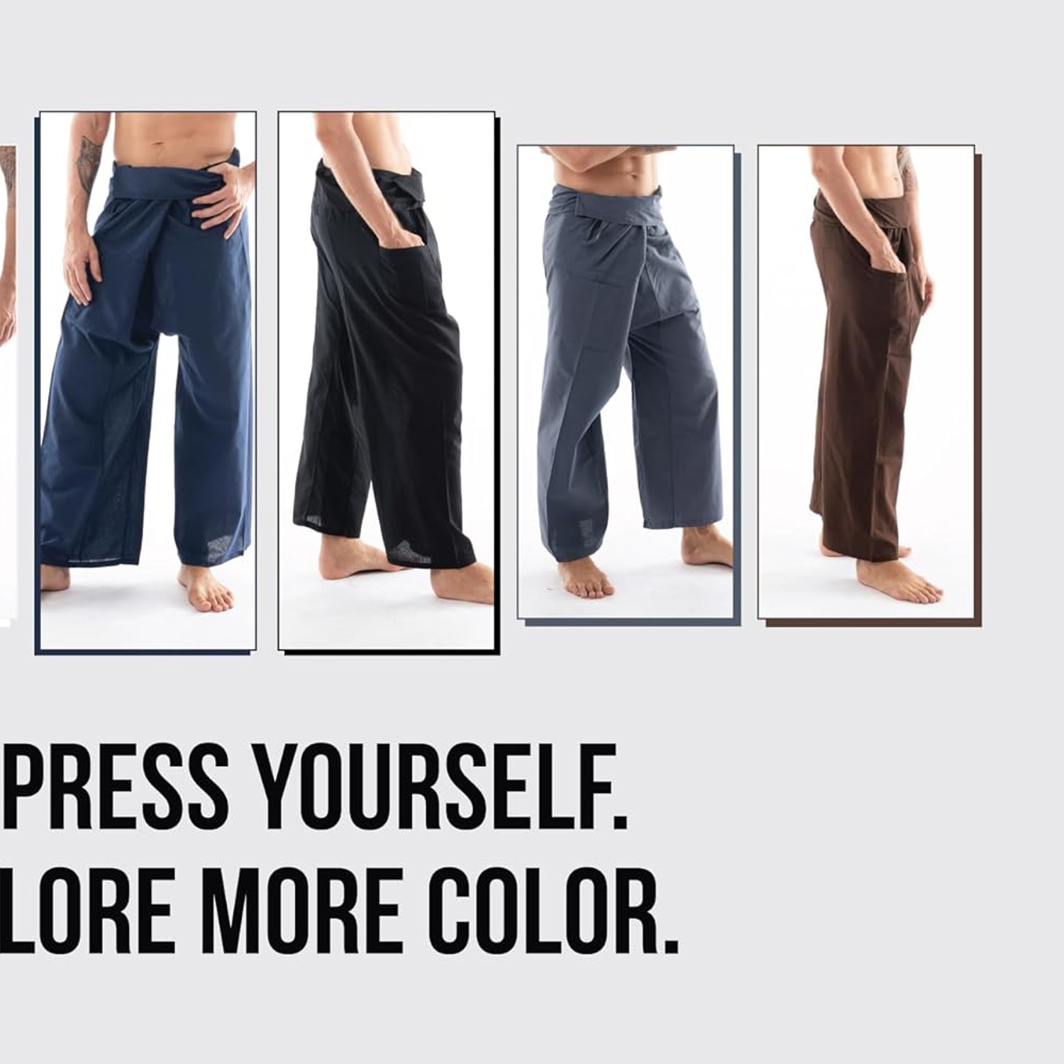 Black Cotton Thai Fisherman Pants: image 7