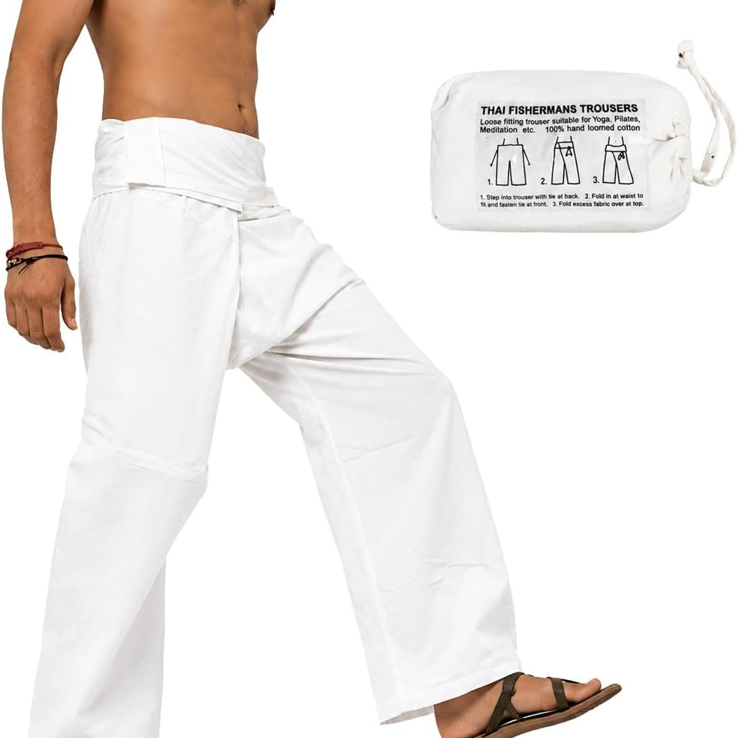 Maroon Cotton Fisherman Wrap Pants: image 7