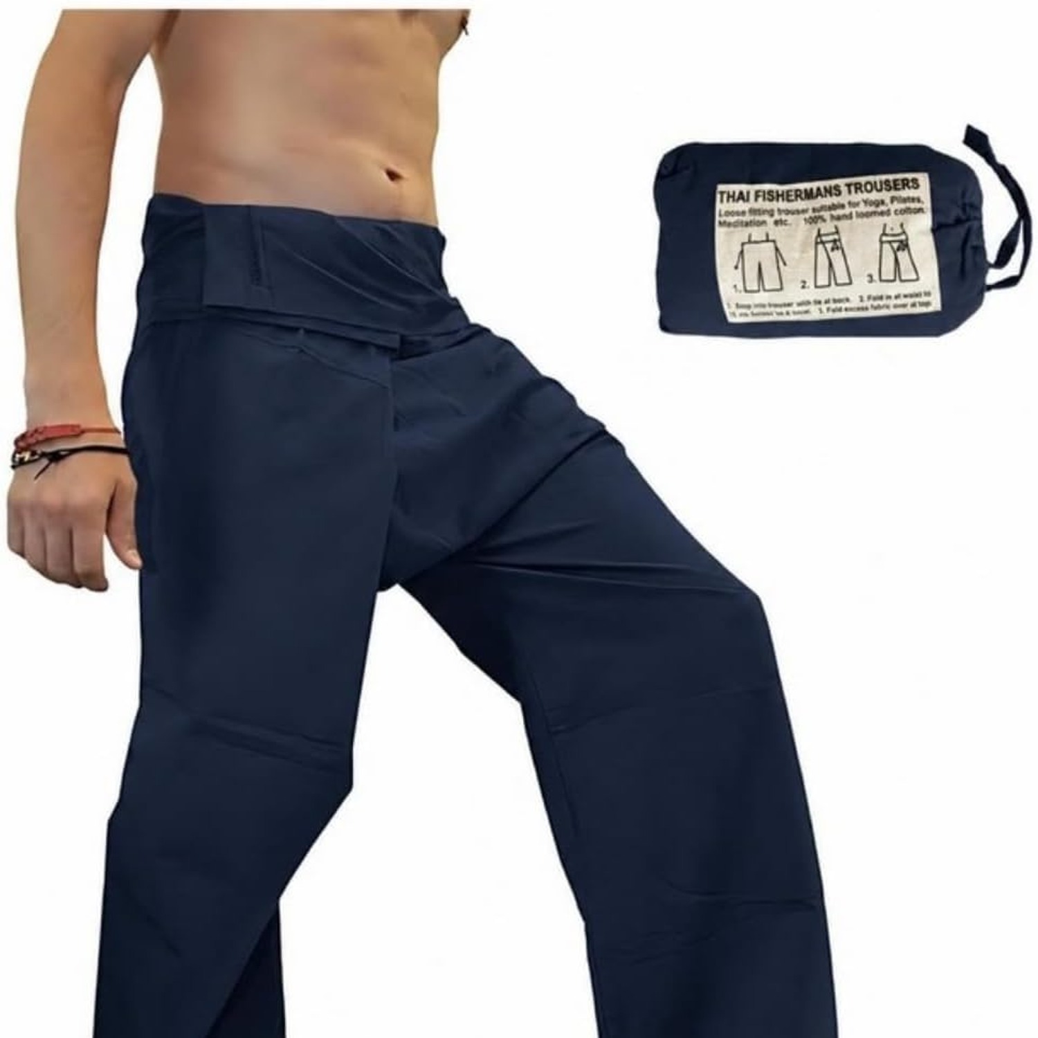 Maroon Cotton Fisherman Wrap Pants: image 8