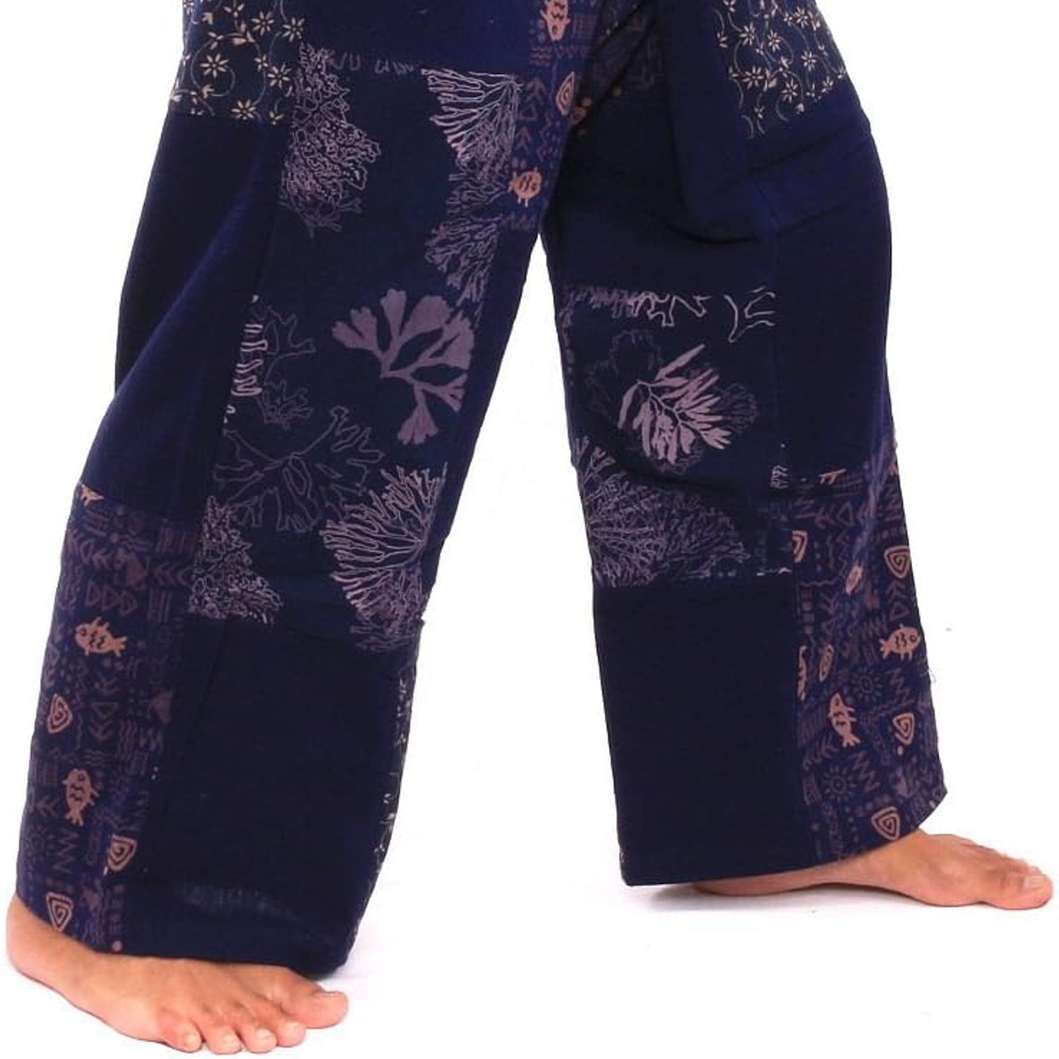 Blue Patchwork Thai Fisherman Pants: image 2