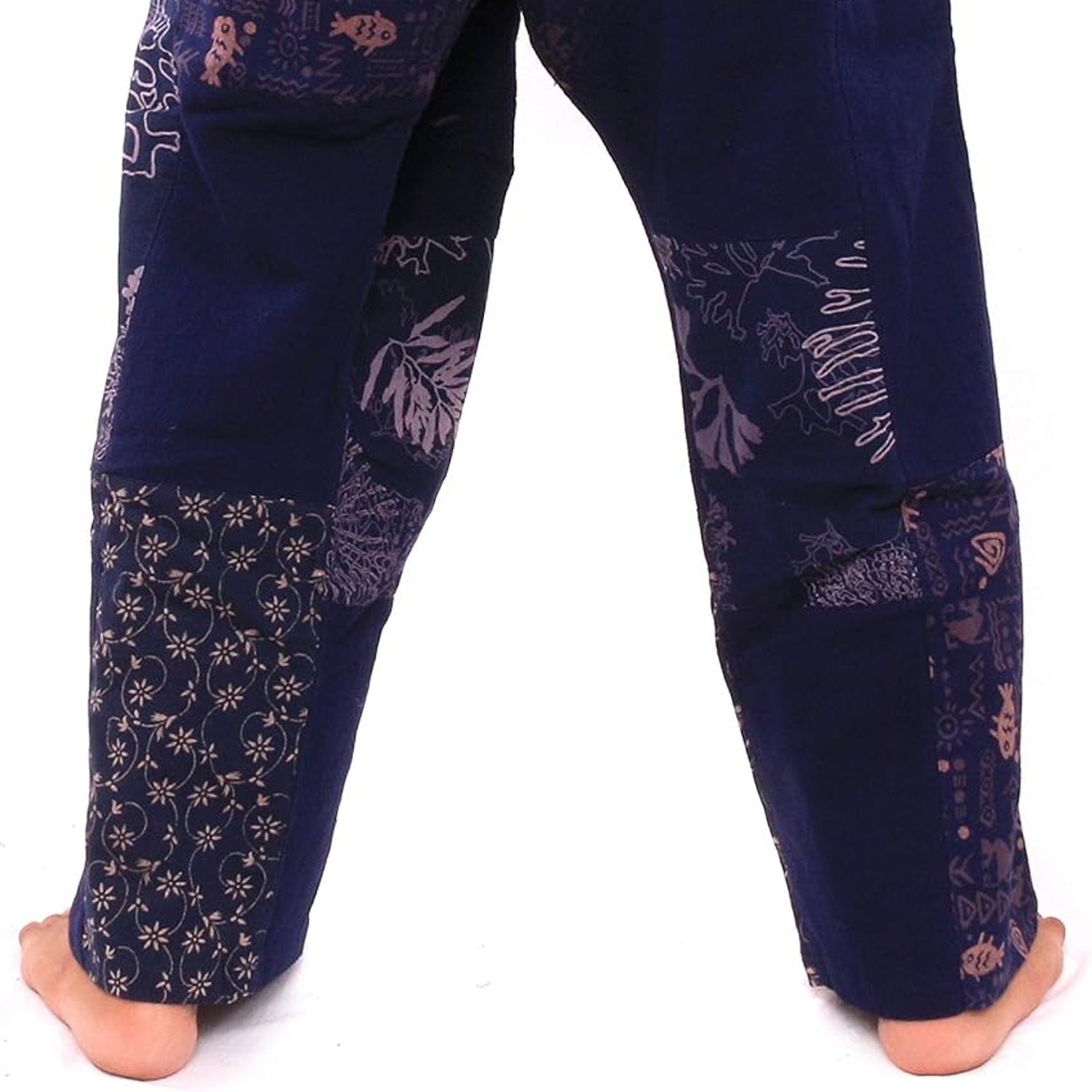 Blue Patchwork Thai Fisherman Pants: image 4